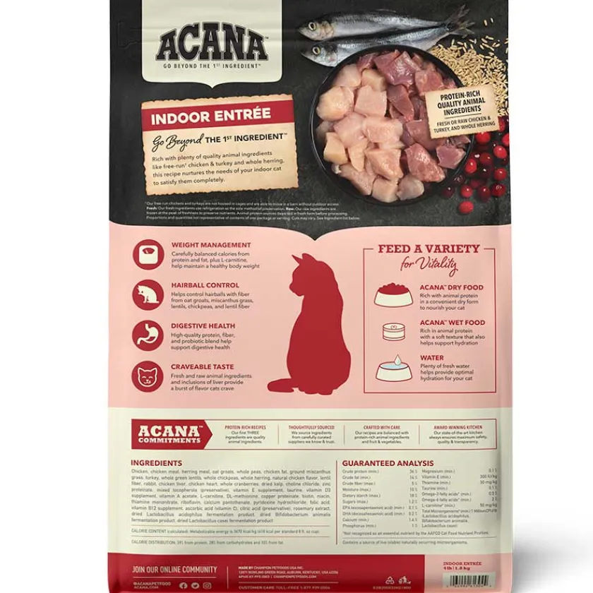 Acana Adultos (1 A 7 Años)^Cat Indoor Entree 4.5kg