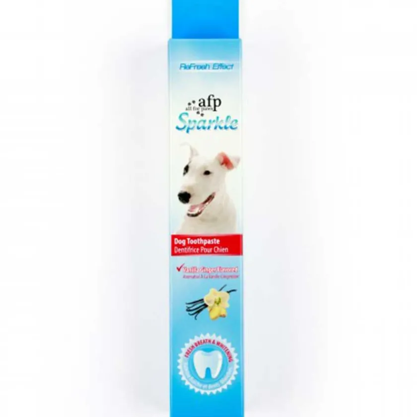AFP Cuidado Dental | Dentales^Sparkle Pasta Dental para Perros 57gr Sabor Vainilla Jengibre
