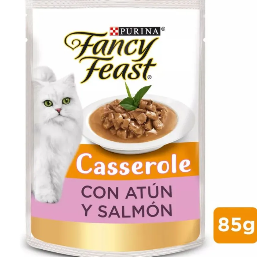 Fancy Feast - Purina Húmedos^Alimento Fancy Feast Casserole Atún Salmón 85g PACK 15 unidades