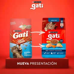 Purina - Gati Adultos (1 A 7 Años)^Alimento Gati sabor Pescado y Salmón 1kg