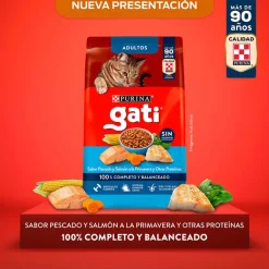 Purina - Gati Adultos (1 A 7 Años)^Alimento Gati sabor Pescado y Salmón 15kg