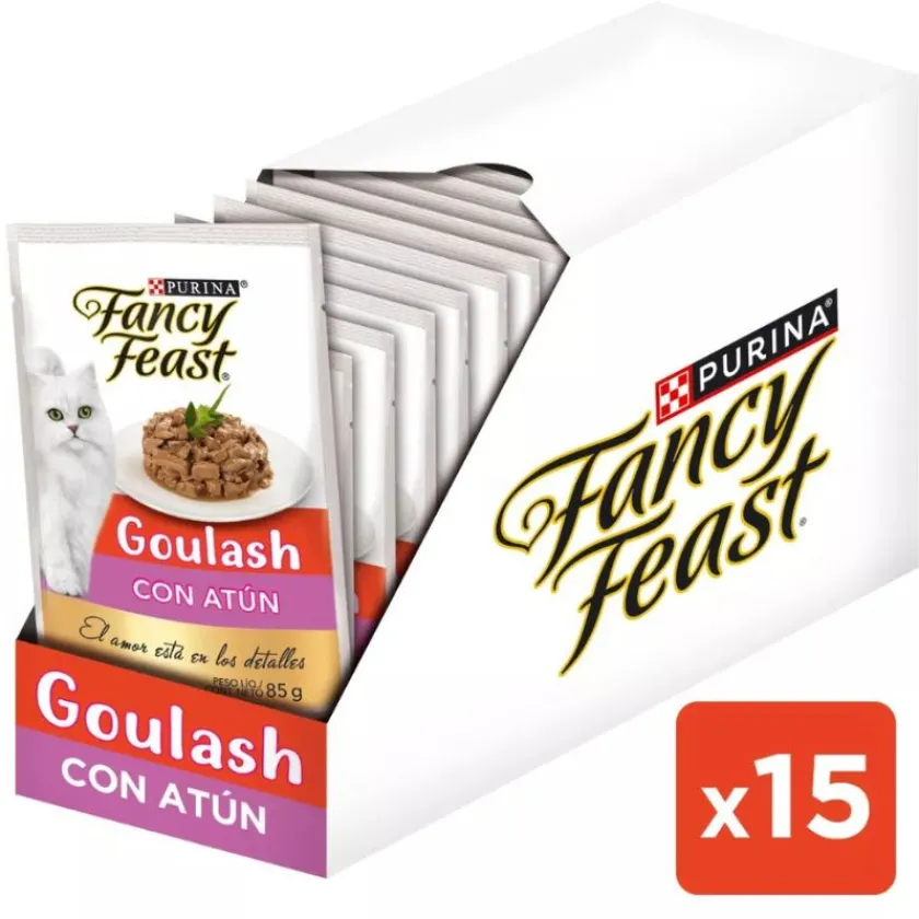 Fancy Feast - Purina Húmedos^Alimento húmedo Fancy Feast Goulash Atún 85g PACK 15 Unidades