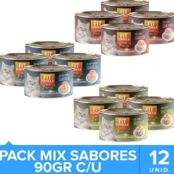Fit Formula Húmedos^Alimento Húmedo Gato Gourmet Pack Sabores 12 un