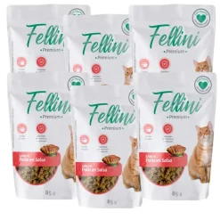 Fellini Húmedos | Adultos (1 A 7 Años)^Alimento Húmedo Gato Pollo en salsa 85gr x6 unidades