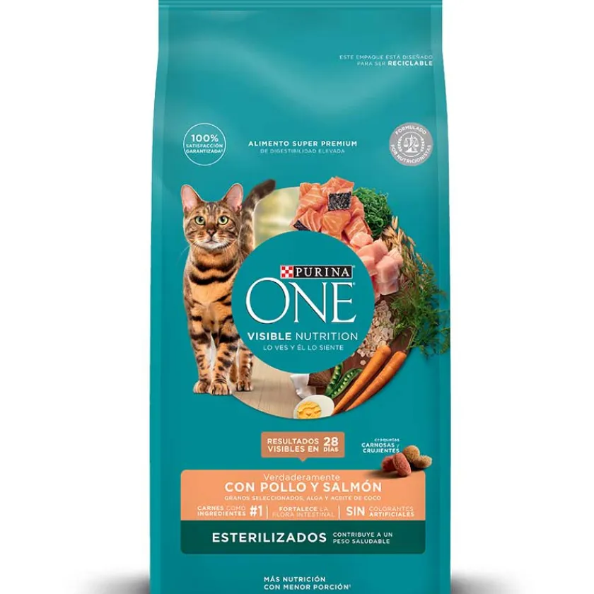 Purina One Castrados^Alimento seco para gato PURINA® ONE® Esterilizado Pollo y Salmón