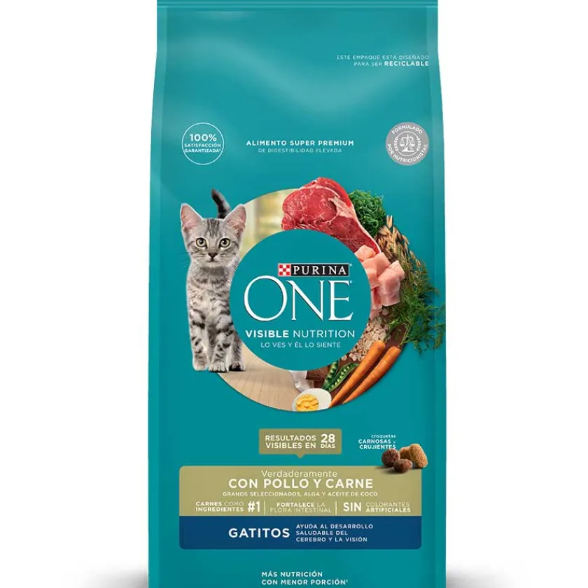 Purina One Gatitos (0 A 12 Meses)^Alimento seco para gato PURINA® ONE® Gatito Pollo y Carne
