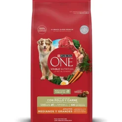 Purina One Adultos (1 A 7 Años)^Alimento seco para perro PURINA® ONE® Adulto Mediano y Grande Pollo y Carne