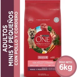 Purina One Adultos (1 A 7 Años)^Alimento seco para perro PURINA® ONE® Adulto Mini y Pequeño Pollo y Cordero