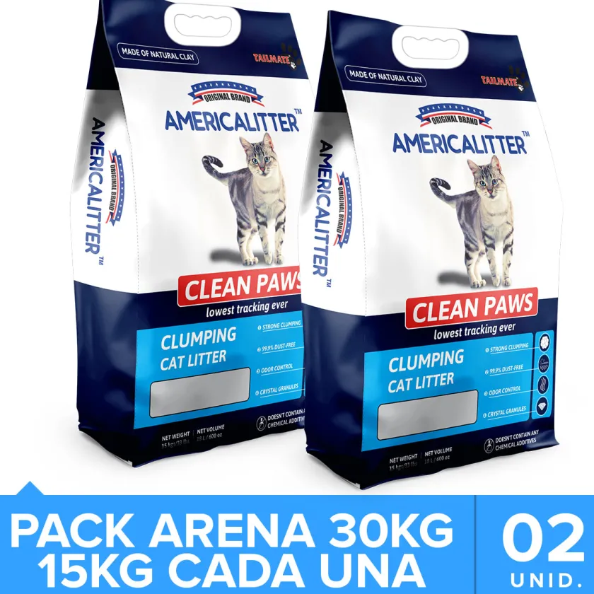 America Litter Arenas^Clean Paws Pack 30kg
