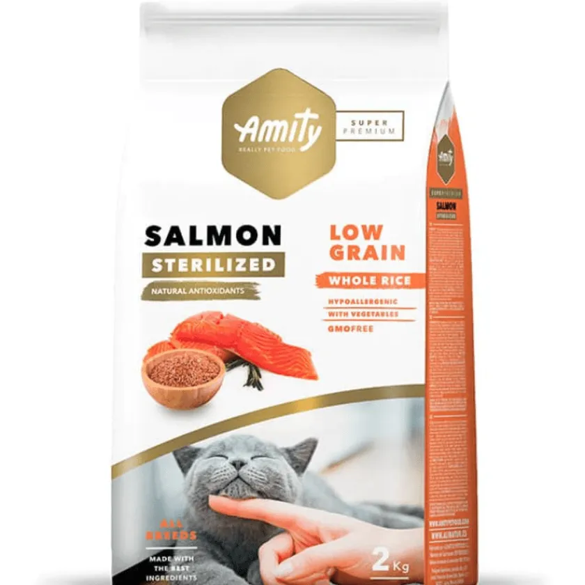 Amity Castrados^Cat Low Grain Salmón Adult Sterilized 2 kg