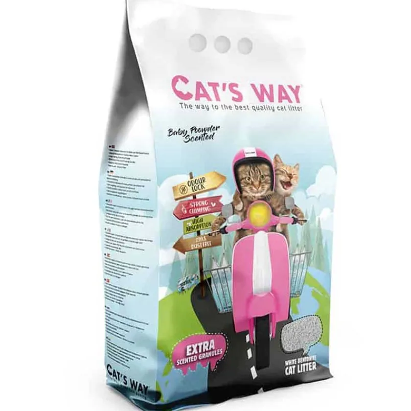 Arenas^Arena Sanitaria Cats Way Olor Talco para Bebes 8.5kg