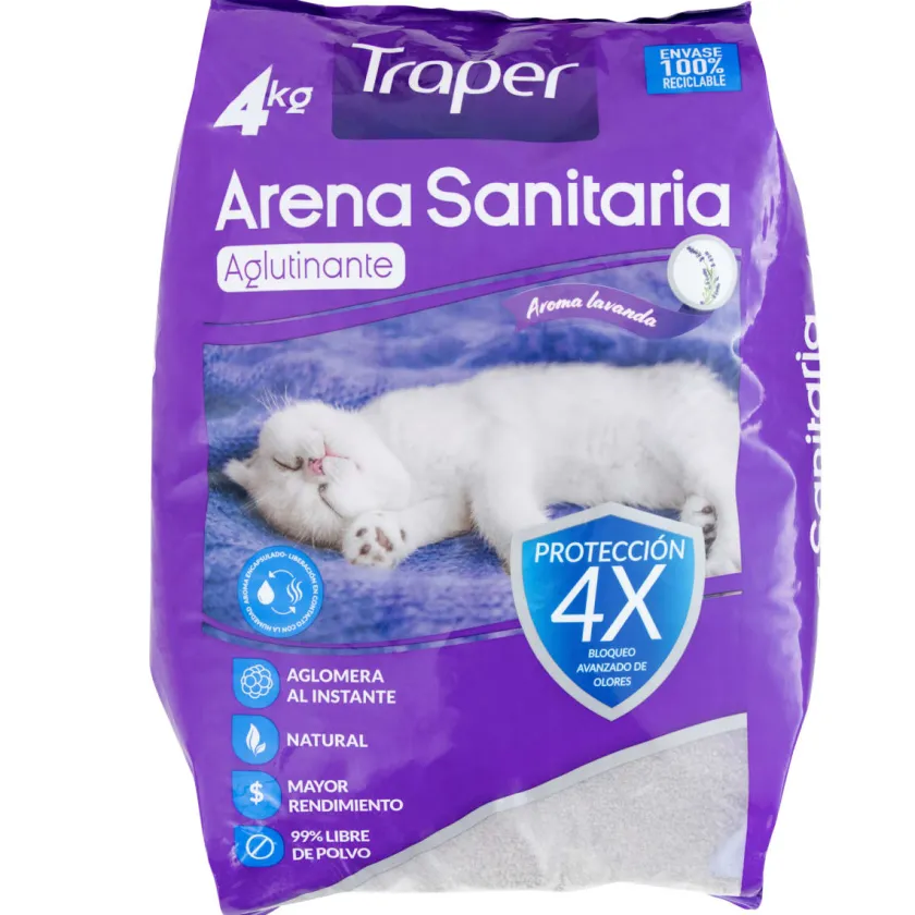Traper Arenas^ARENA SANITARIA LAVANDA 4 KG