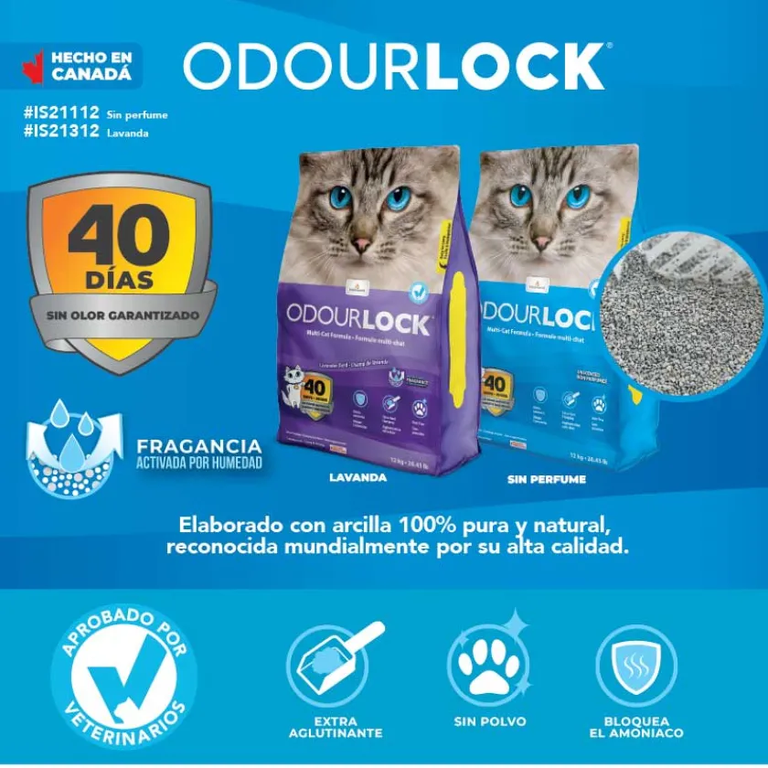 Cat it Arenas^Arena Sanitaria Odour Lock Lavanda 12kg