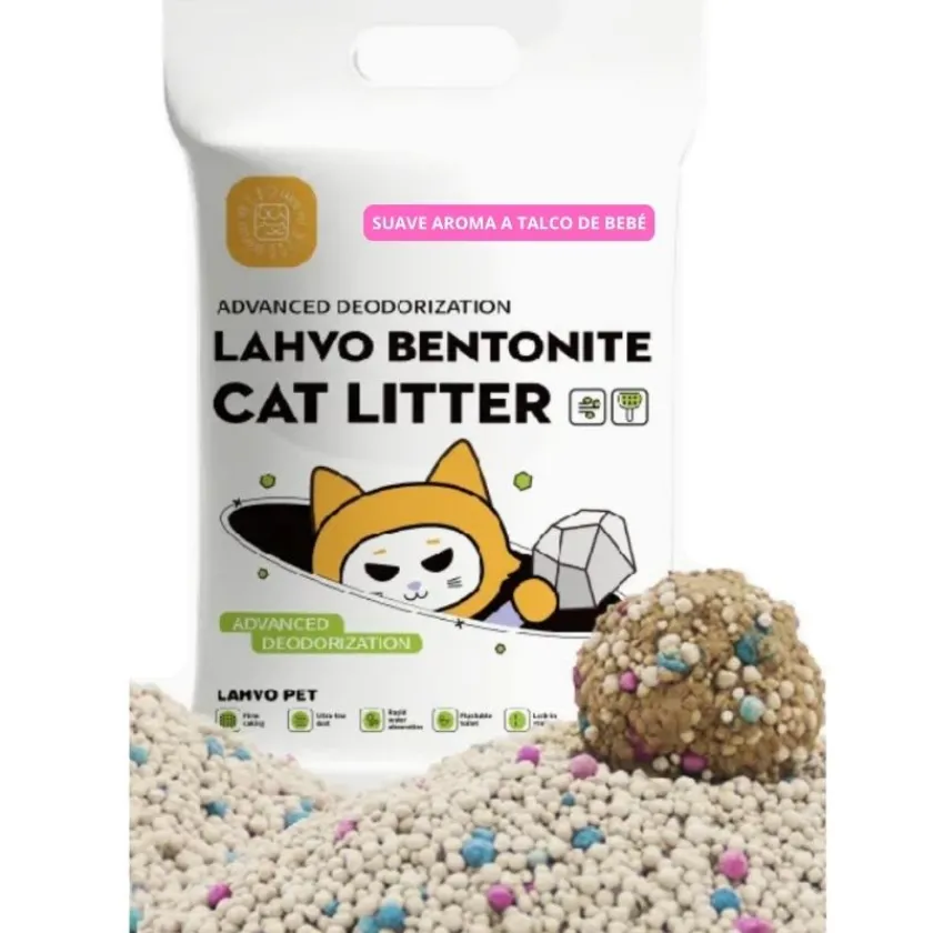 Arenas^Arena Sanitaria para Gatos Aroma Suave a Talco de Bebe 10kg