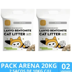 Arenas^Arena Sanitaria para Gatos Sin Aroma PACK 20KG