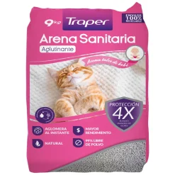 Traper Arenas^ARENA SANITARIA TALCO BEBE 9 KG