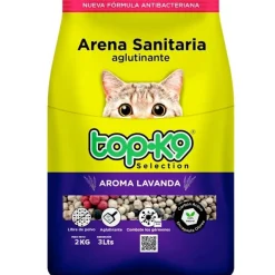 TOP K9 Arenas | Control Peso^Arena Sanitaria Topk9 con Aroma a Lavanda 2kg