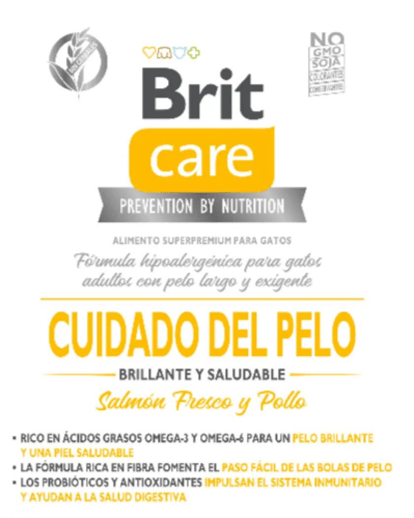 Brit Care Adultos (1 A 7 Años)^Cat Haircare Healthy and Shinny Coat 7kg