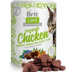 Brit Care Galletas^Cat Snack Superfruits Pollo 100gr