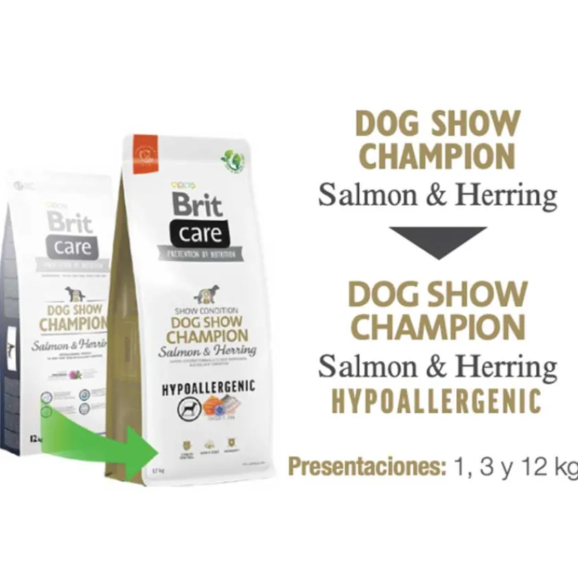Brit Care Adultos (1 A 7 Años)^Dog Show Champion Salmon Hypoallergenic 3kg