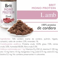 Brit Care Húmedos^Mono Protein Cordero 400gr