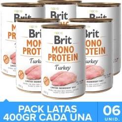 Brit Care Húmedos^Mono Protein Pavo Pack 6 Unidades