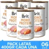 Brit Care Húmedos^Mono Protein Pavo y Papa Dulce Pack 6 Unidades