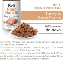 Brit Care Húmedos^Mono Protein Pavo y Papa Dulce 400gr