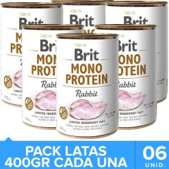 Brit Care Húmedos^Mono Protein Rabbit Pack 6 Unidades