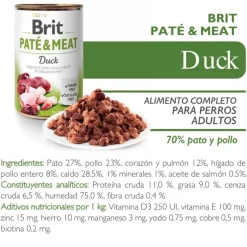 Brit Care Húmedos^Paté & Meat Duck 800gr