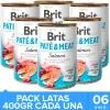 Brit Care Húmedos^Paté & Meat Salmón - Pack 6 Unidades