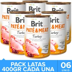 Brit Care Húmedos^Paté & Meat Turkey - Pack 6 Unidades