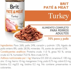Brit Care Húmedos^Paté & Meat Turkey 400gr