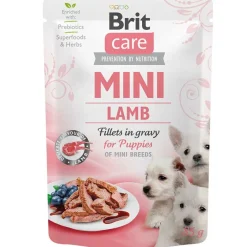 Brit Care Galletas Y Snacks | Cachorros (0 A 12 Meses)^Pouch Mini Lamb fillets in gravy for puppies 85 grs