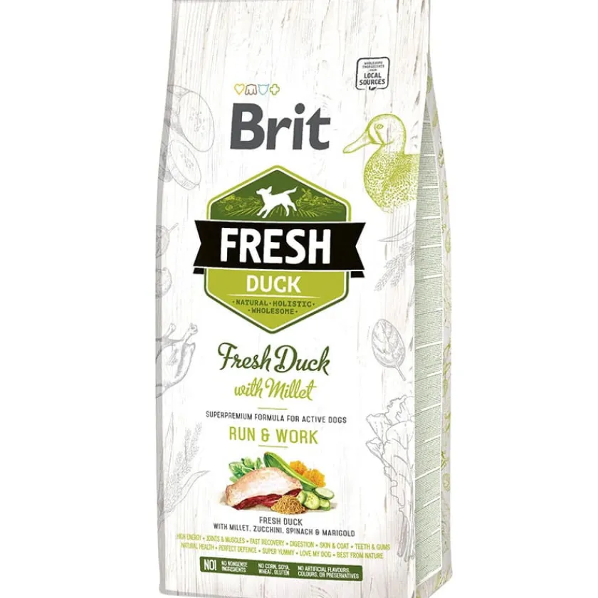 Brit Fresh Adultos (1 A 7 Años)^Duck with Millet Adult Active Run and Work 12kg