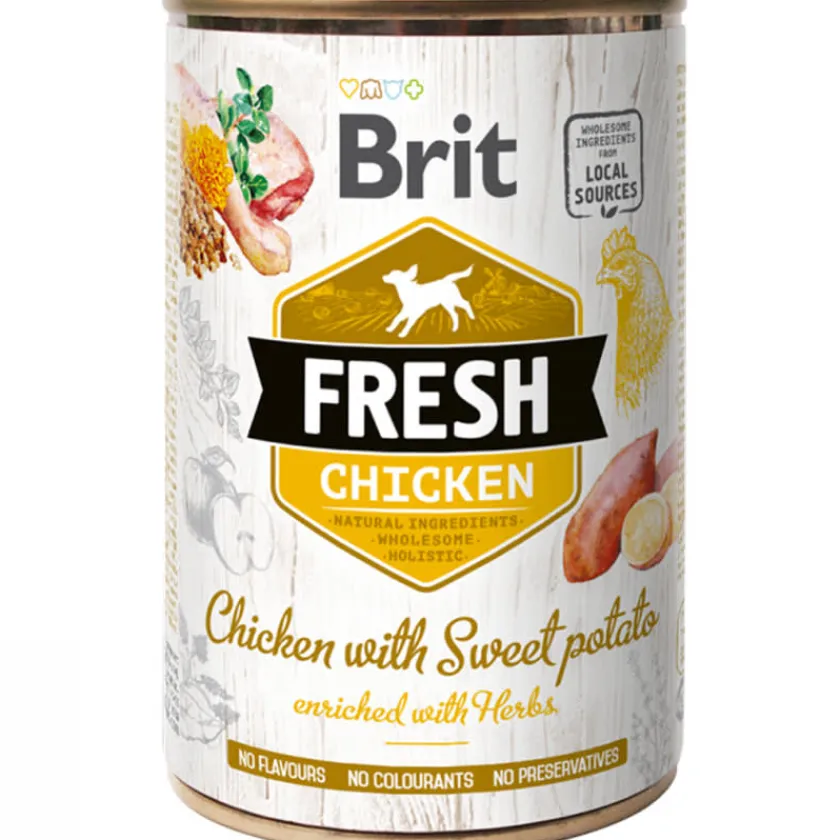 Brit Fresh Húmedos^Perro con Pollo y Papas 400gr