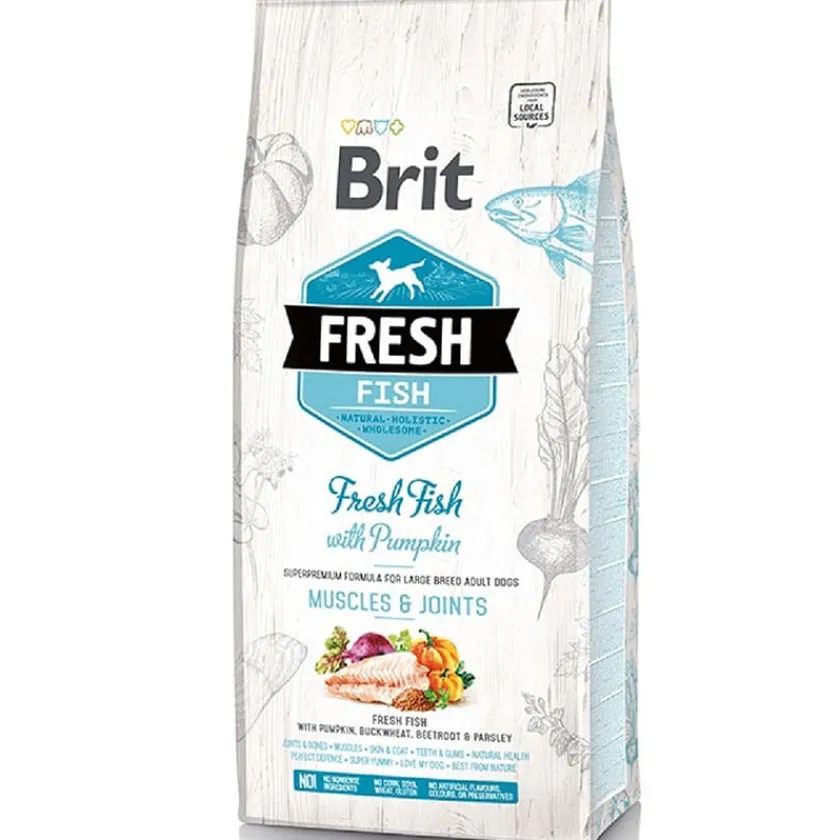 Brit Fresh Adultos (1 A 7 Años)^Pescado y Calabaza perros Adultos de raza grande 12kg