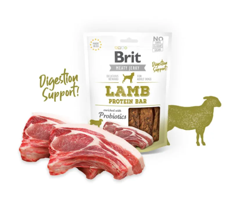 Brit Care Naturales | Galletas Y Snacks^Brit Meaty Jerky Lamb Protein Bar Para Perros Sabor Cordero 80gr