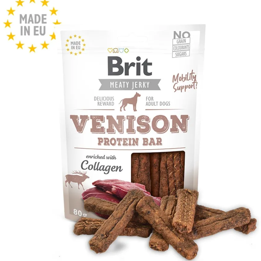 Brit Care Naturales | Galletas Y Snacks^Brit Meaty Jerky Venision Protein Bar Snack Para Perros Sabor Venado 80gr