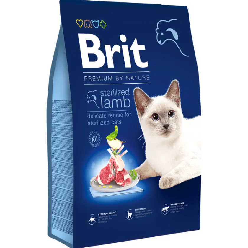 Brit Care Adultos (1 A 7 Años)^Brit Premium By Nature Cat Sterilized Lamb 8 kg