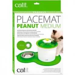 Cat it Comederos Y Fuentes De Agua | Higiene Y Aseo^Alfombra Protectora para Fuente y Plato Verde