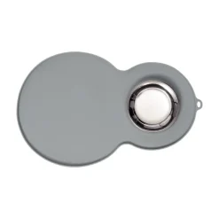 Cat it Comederos Y Fuentes De Agua | Higiene Y Aseo^Alfombra Protectora para Fuente y Plato Gris