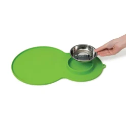 Cat it Comederos Y Fuentes De Agua | Higiene Y Aseo^Alfombra Protectora para Fuente y Plato Verde