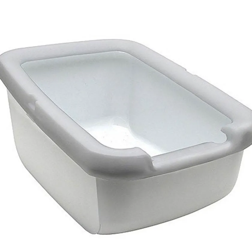 Cat it Areneros | Baños Sanitarios (areneros)^Arenero Gris con Borde Gruso para Gatos