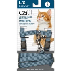 Cat it Arnes, Collares, Correas^Arnés con Trailla ajustables de Naylon Tamaño Large/Grande