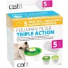Cat it Comederos Y Fuentes De Agua^Filtros para Fuente Flor 3 Litros 5 Unidades