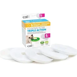Cat it Comederos Y Fuentes De Agua^Filtros para Fuente Flor 3 Litros 5 Unidades