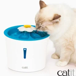 Cat it Comederos Y Fuentes De Agua^Fuente Bebedera Flor con luces Led 3Ltrs