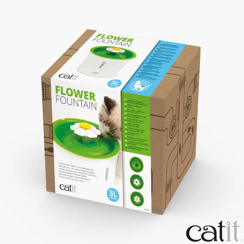 Cat it Comederos Y Fuentes De Agua^Fuente Bebedera Flor 3L