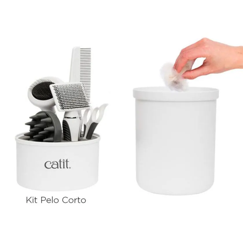 Cat it Peines Y Cepillos Para Gatos^Kit Grooming para Pelo Corto